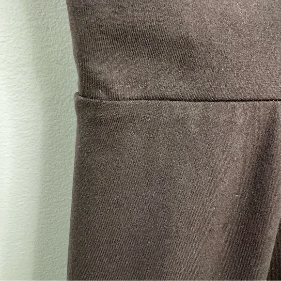 Weekend Max Mara quiet luxury brown jersey knit v neck high low hem midi dress - Picture 10 of 12